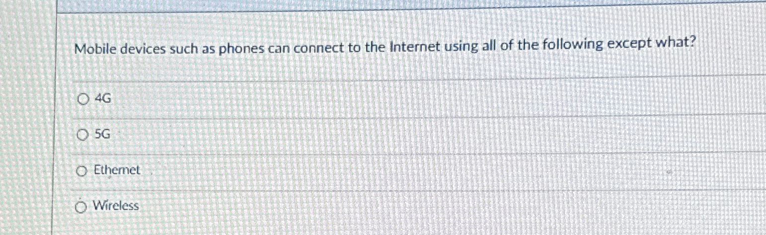Mobile devices such as phones can connect to the