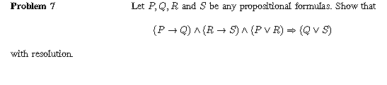 Problem 7 Let P , Q , R and S be any