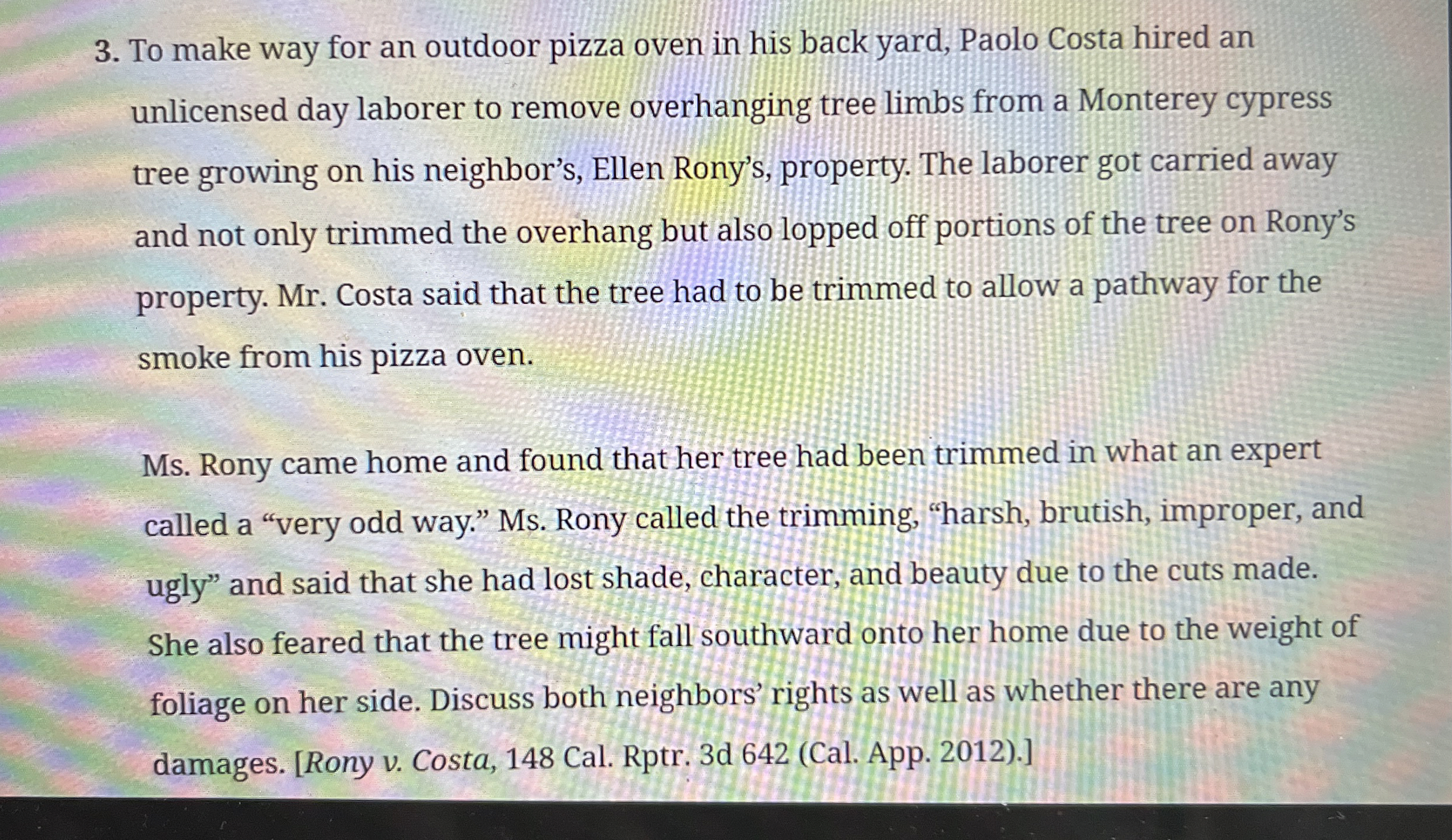 To make way for an outdoor pizza oven in his back