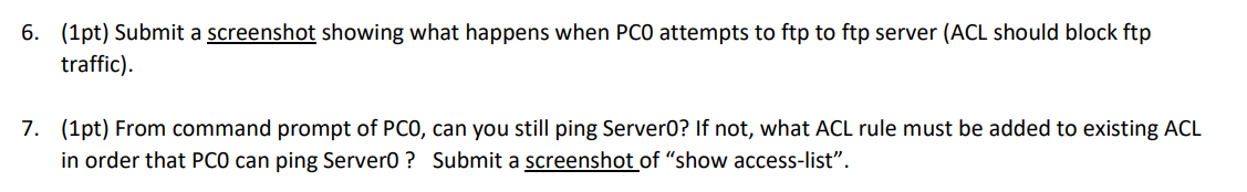 ( 1 pt ) Submit a screenshot showing what happens