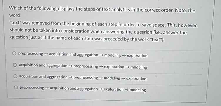 Which of the following displays the steps of text