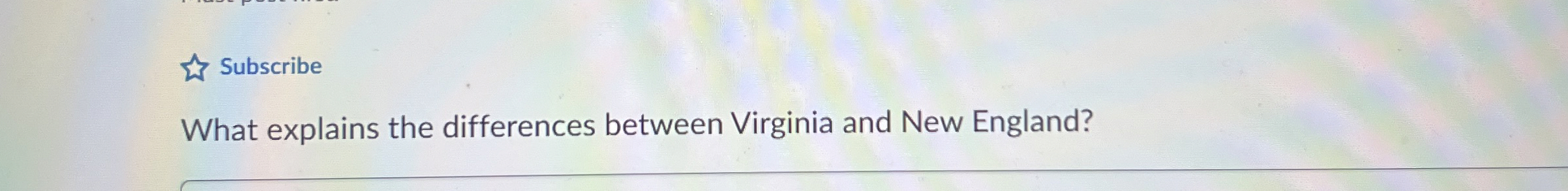 Subscribe What explains the differences between