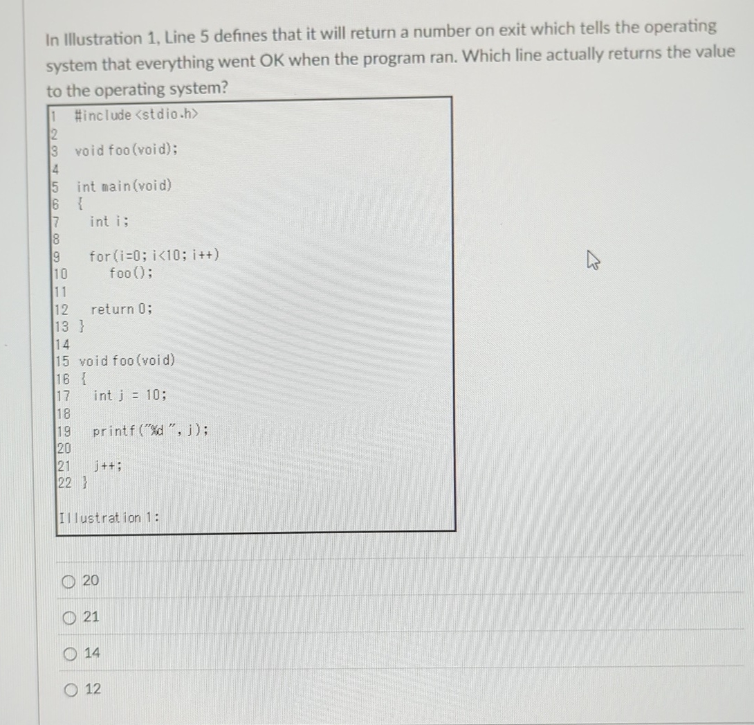 In Illustration 1 , Line 5 defines that it will