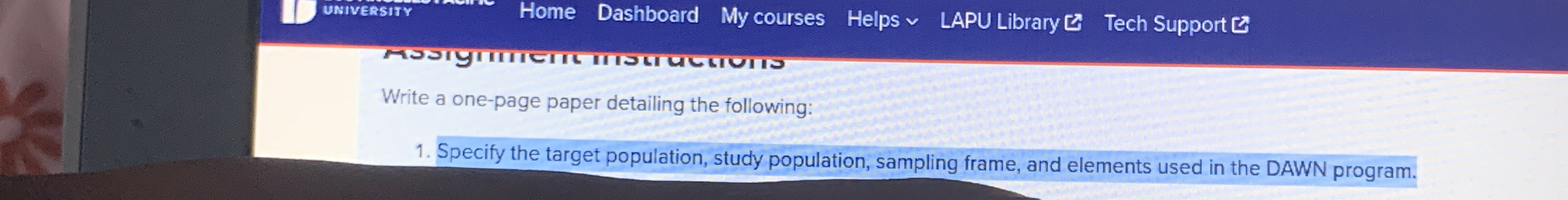 Specify the target population, study population,