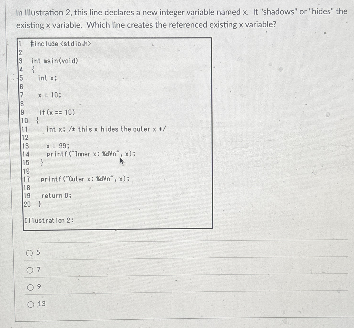 In Illustration 2 , this line declares a new