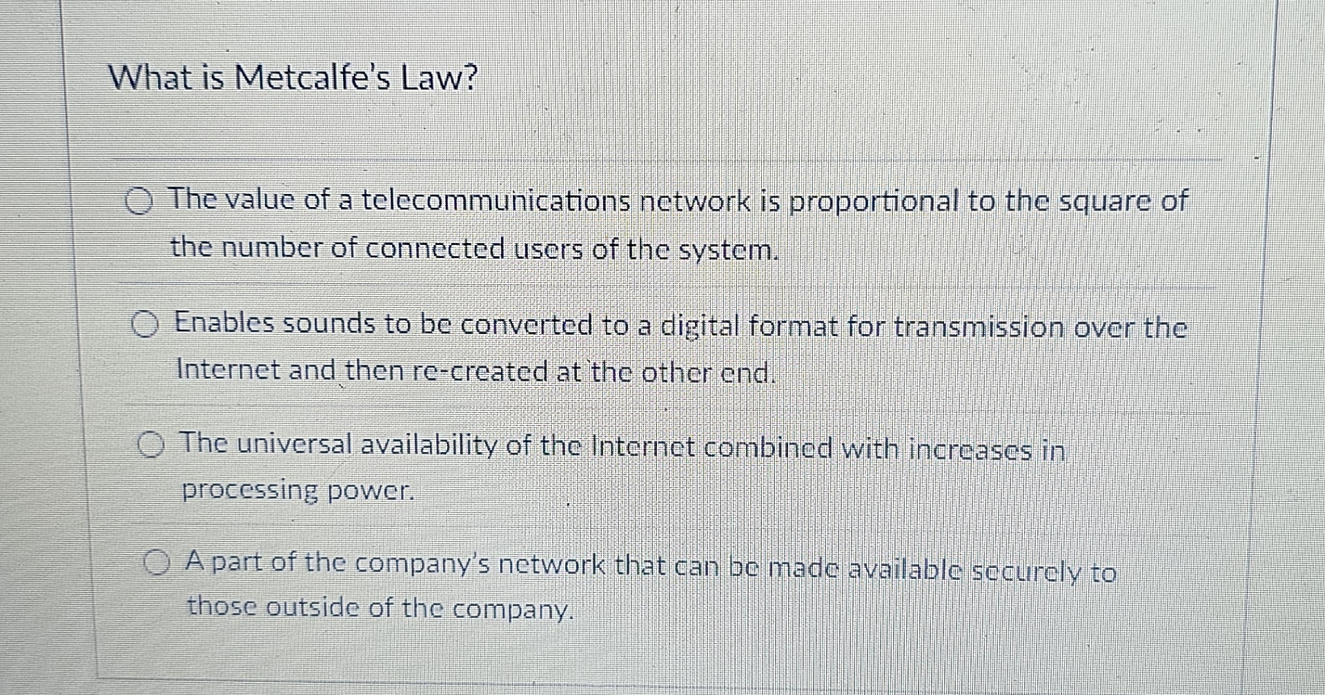 What is Metcalfe's Law? The value of a