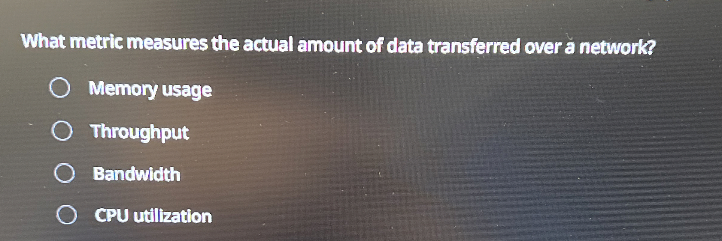 What metric measures the actual amount of data