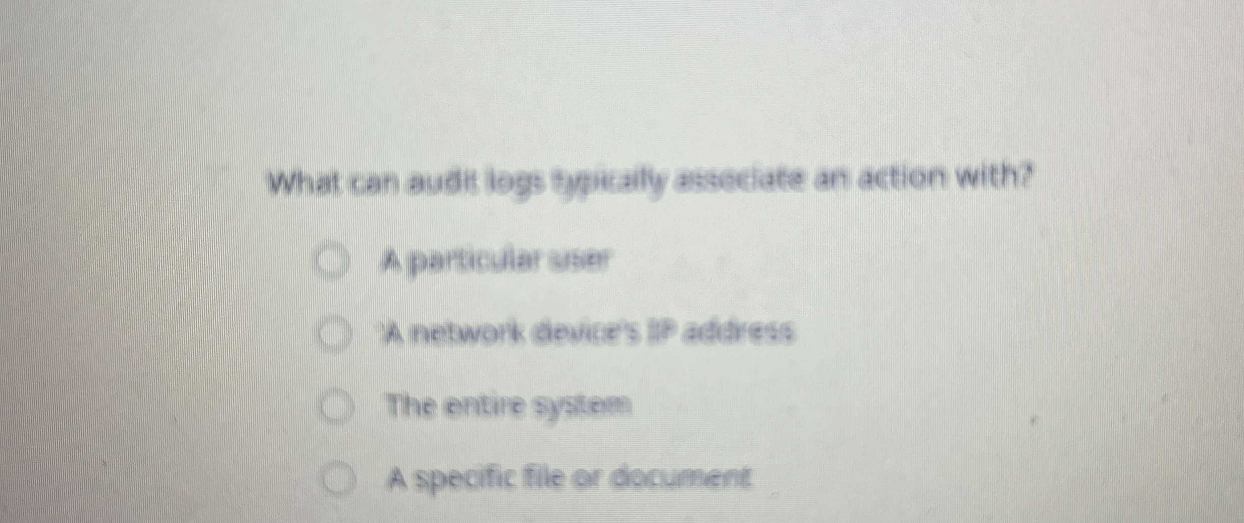 What can audit logs typicaily asseciate an action