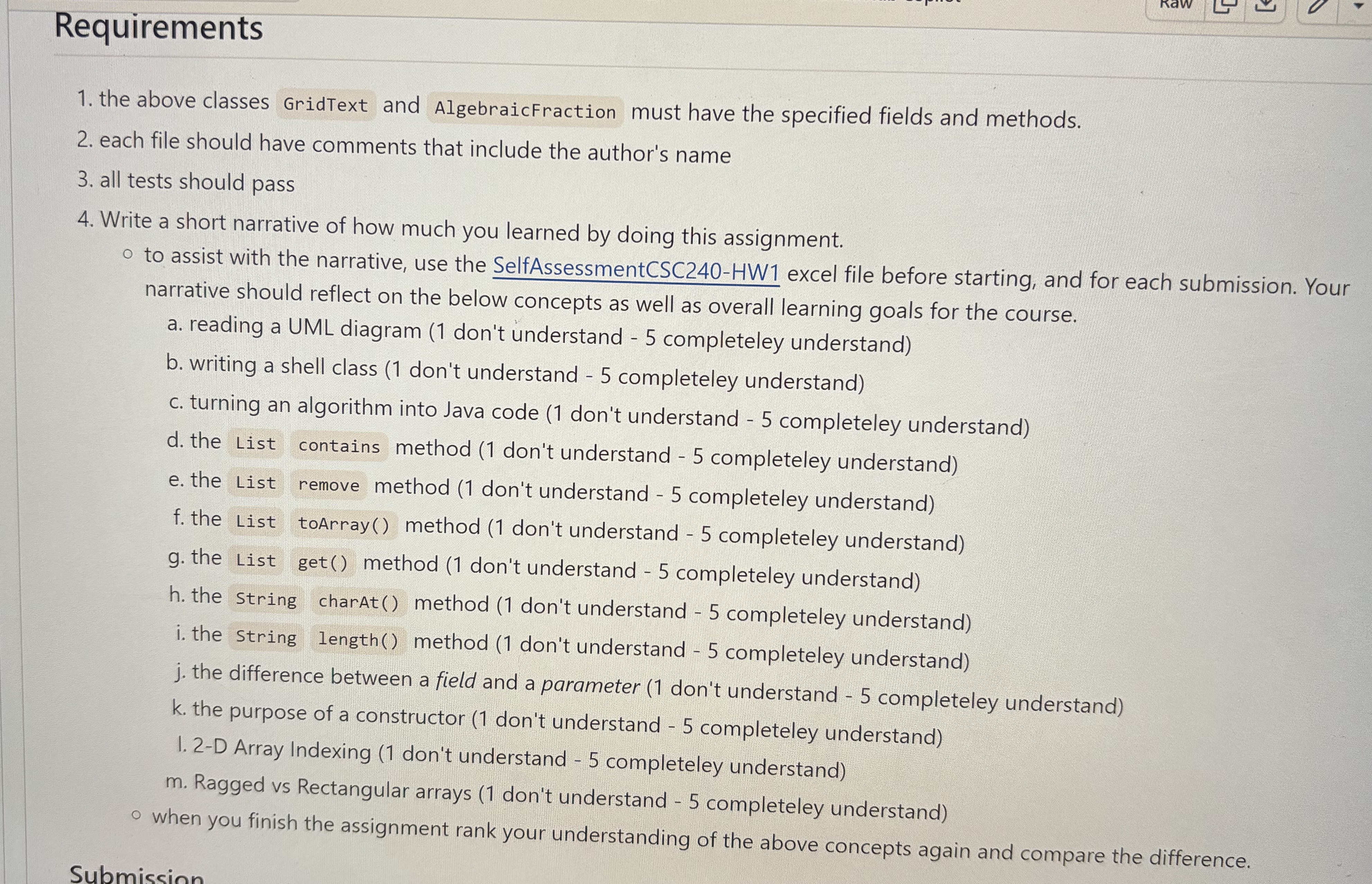 Class description AlgebraicFraction - an object