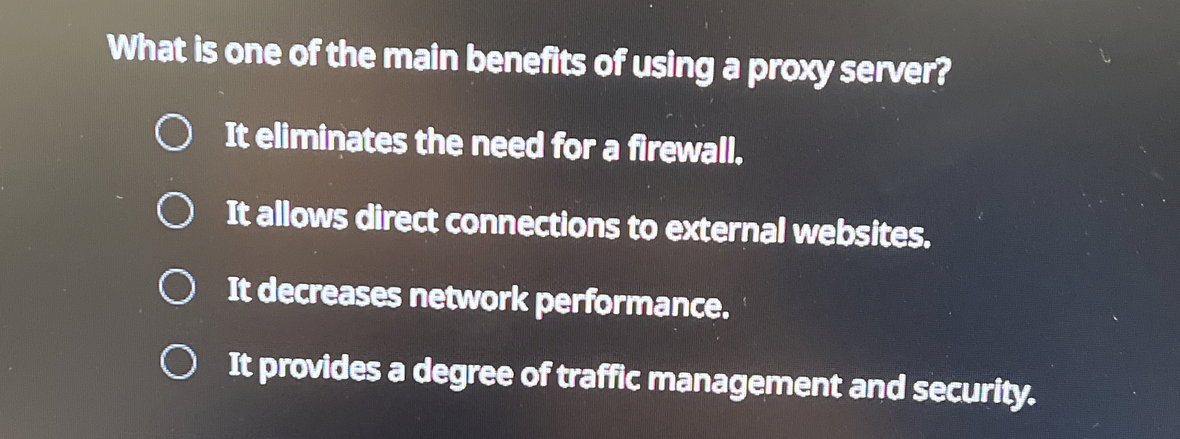 What is one of the main benefits of using a proxy