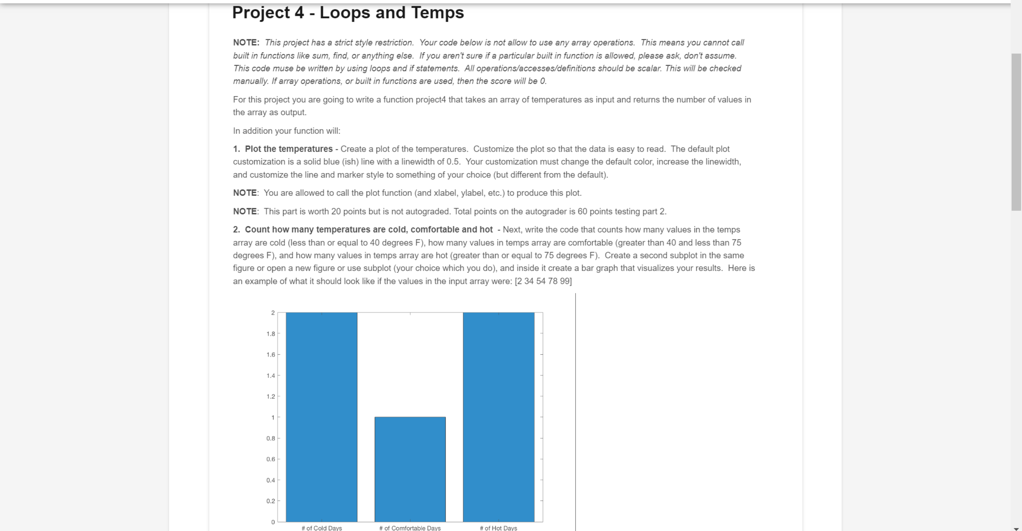 Project 4 - Loops and Temps NOTE: This project