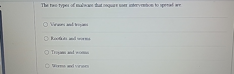 The two types of malware that require user