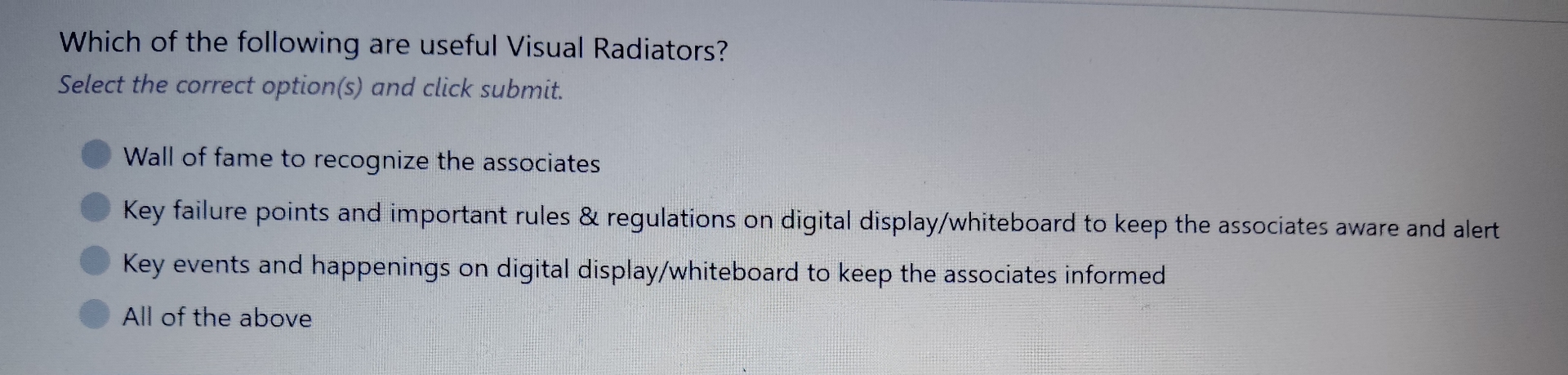 Which of the following are useful Visual