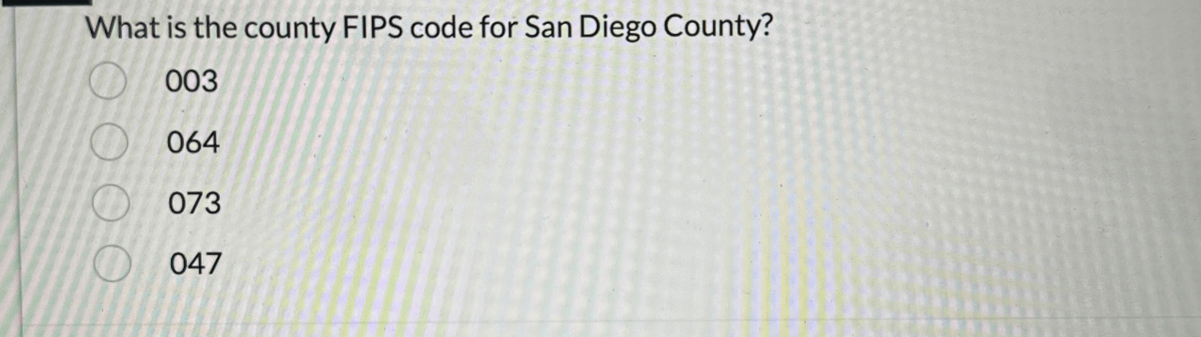 What is the county FIPS code for San Diego