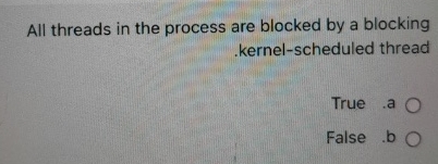 All threads in the process are blocked by a