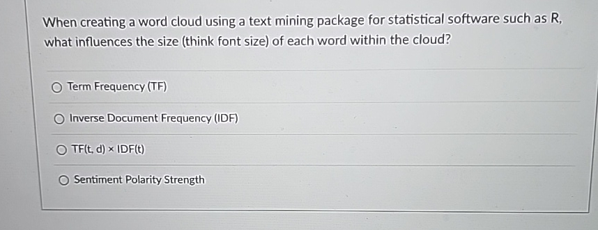 When creating a word cloud using a text mining