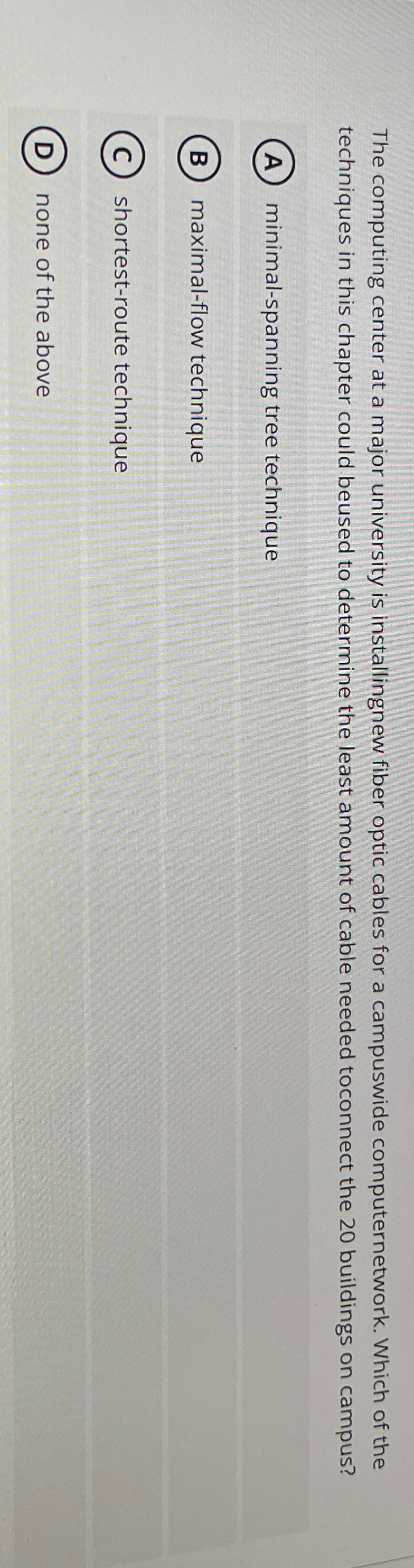 The computing center at a major university is