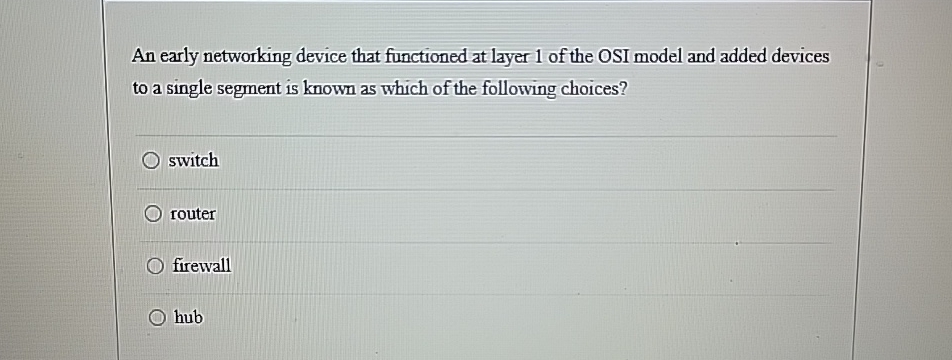 An early networking device that functioned at