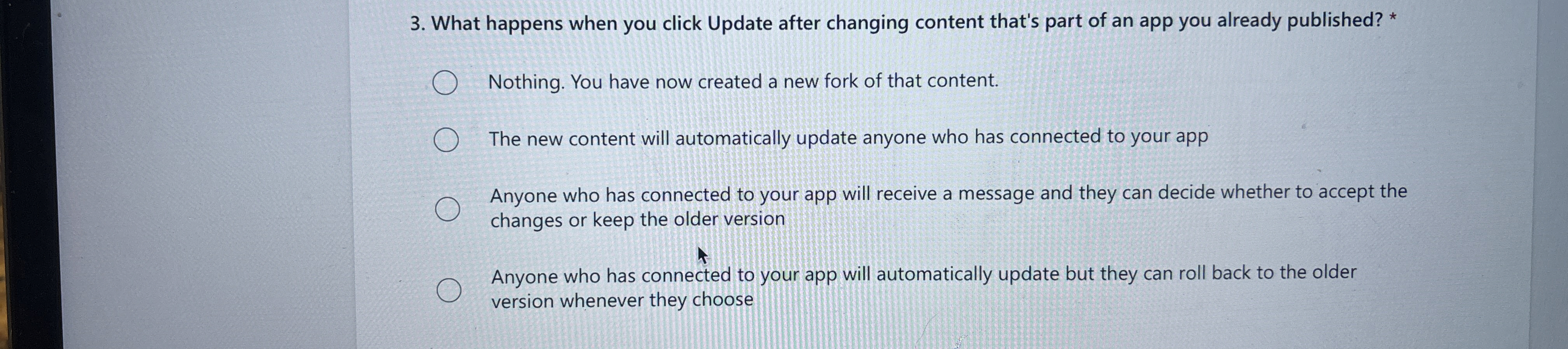 What happens when you click Update after changing
