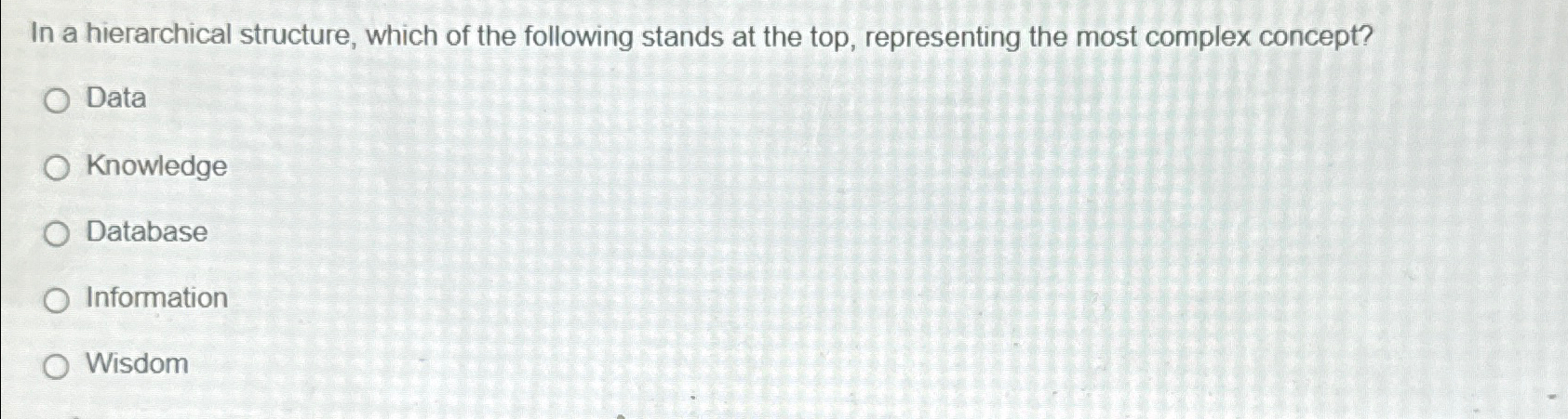 In a hierarchical structure, which of the