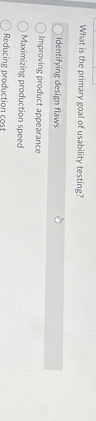 What is the primary goal of usability testing?