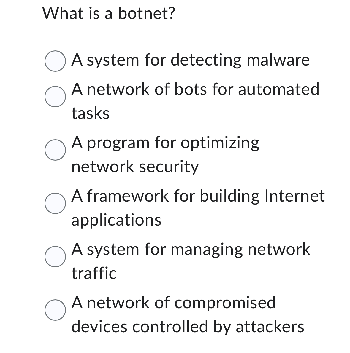 What is a botnet? A system for detecting malware