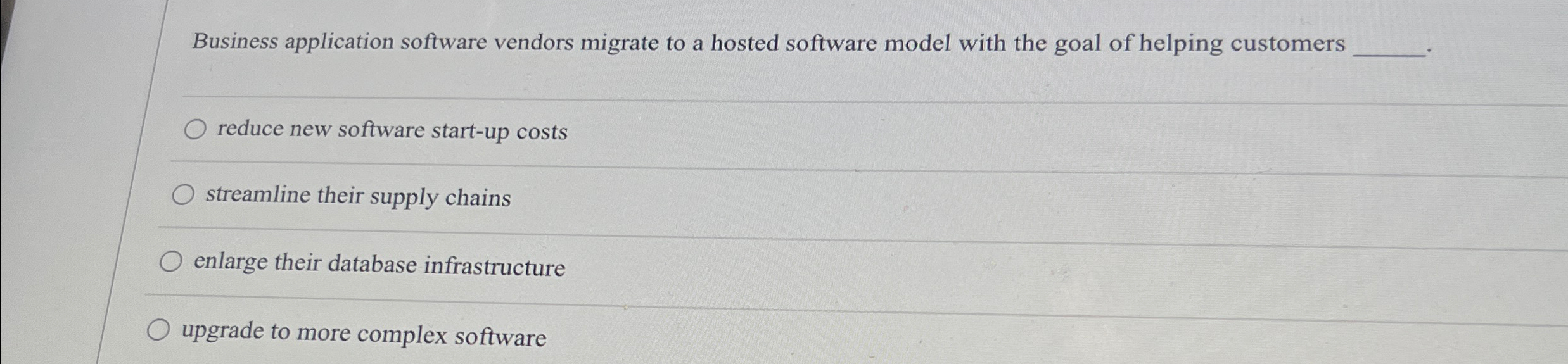 Business application software vendors migrate to