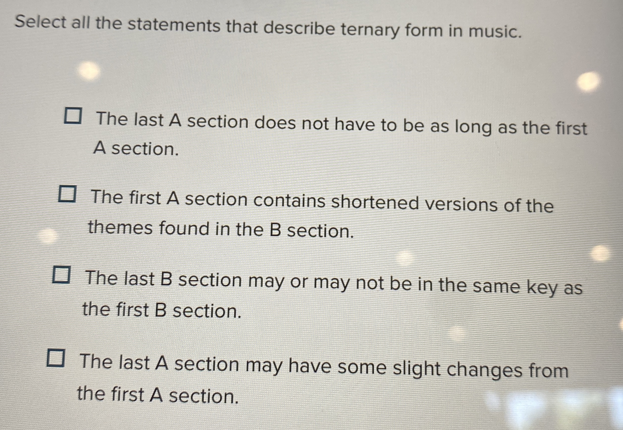 Select all the statements that describe ternary