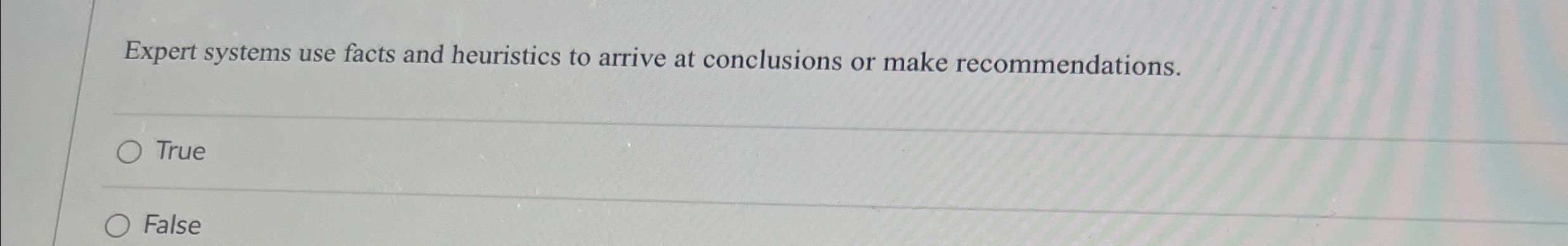 Expert systems use facts and heuristics to arrive