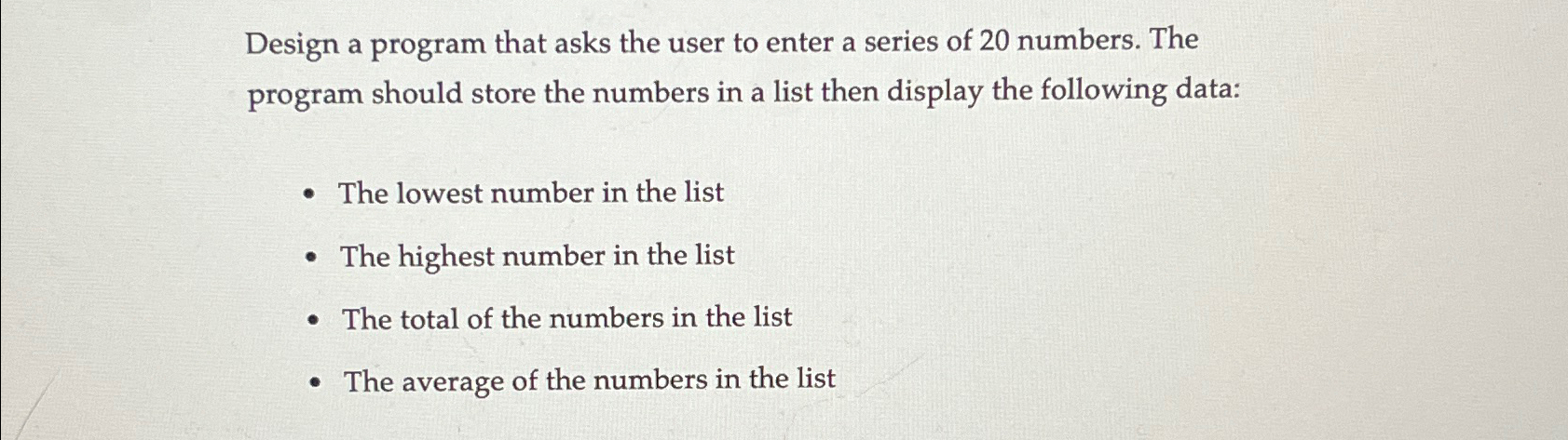 PYTHON: Design a program that asks the user to