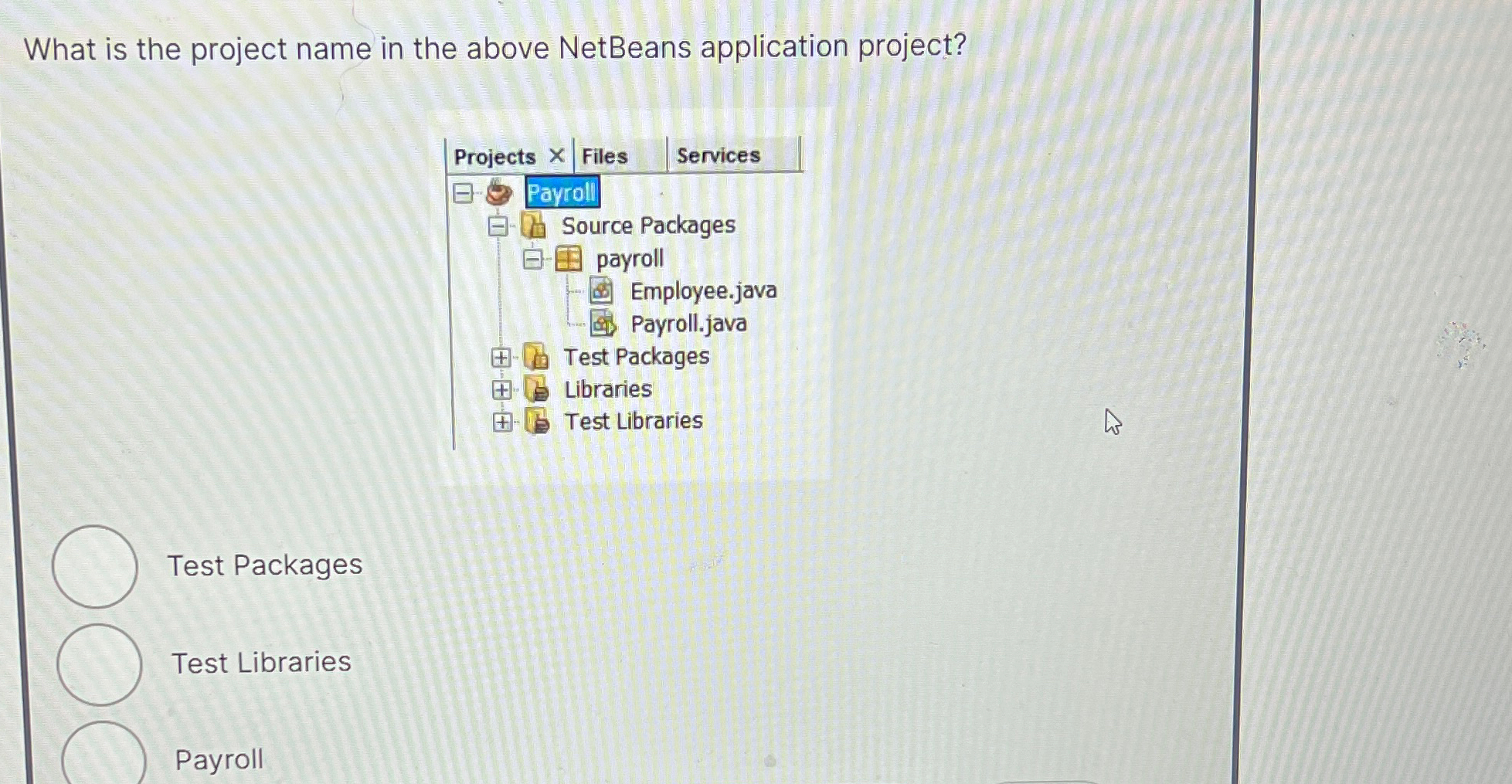 What is the project name in the above NetBeans