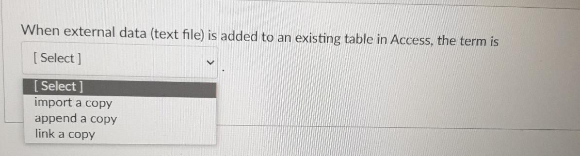 When external data ( text file ) is added to an