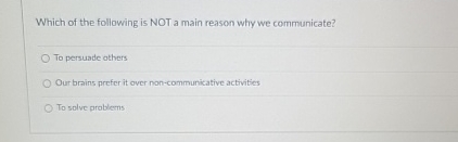 Which of the following is NOT a main reason why