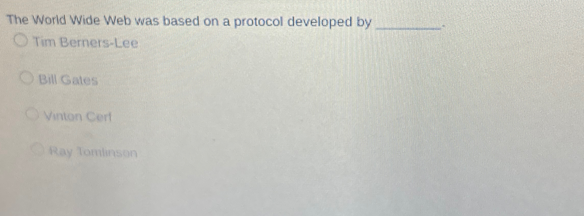 The World Wide Web was based on a protocol