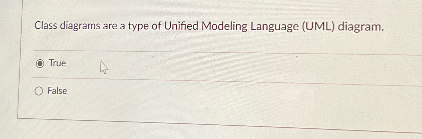 Class diagrams are a type of Unified Modeling