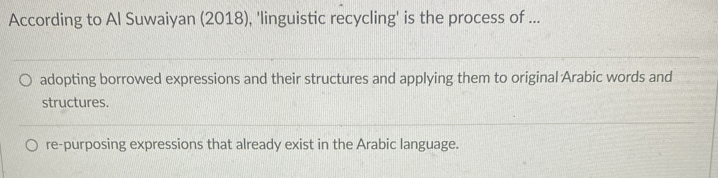 According to Al Suwaiyan ( 2 0 1 8 ) ,