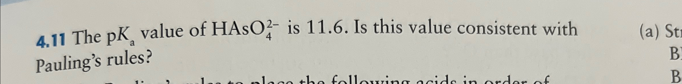 4 . 1 1 The p K a value of H A s O 4 2 - is 1 1 .