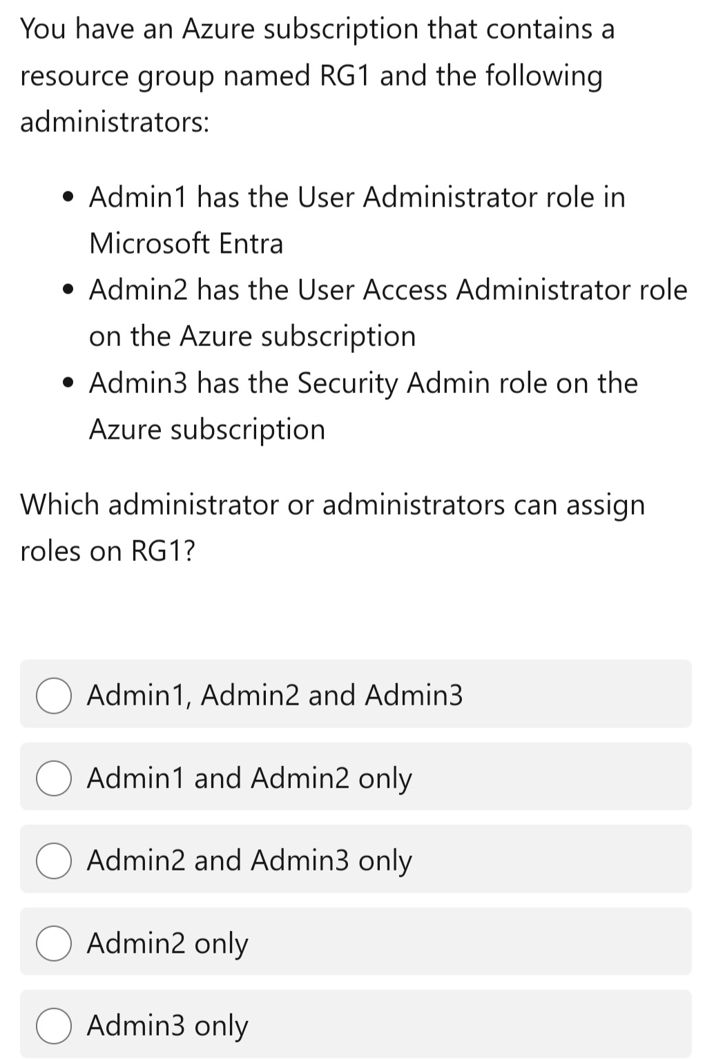 You have an Azure subscription that contains a