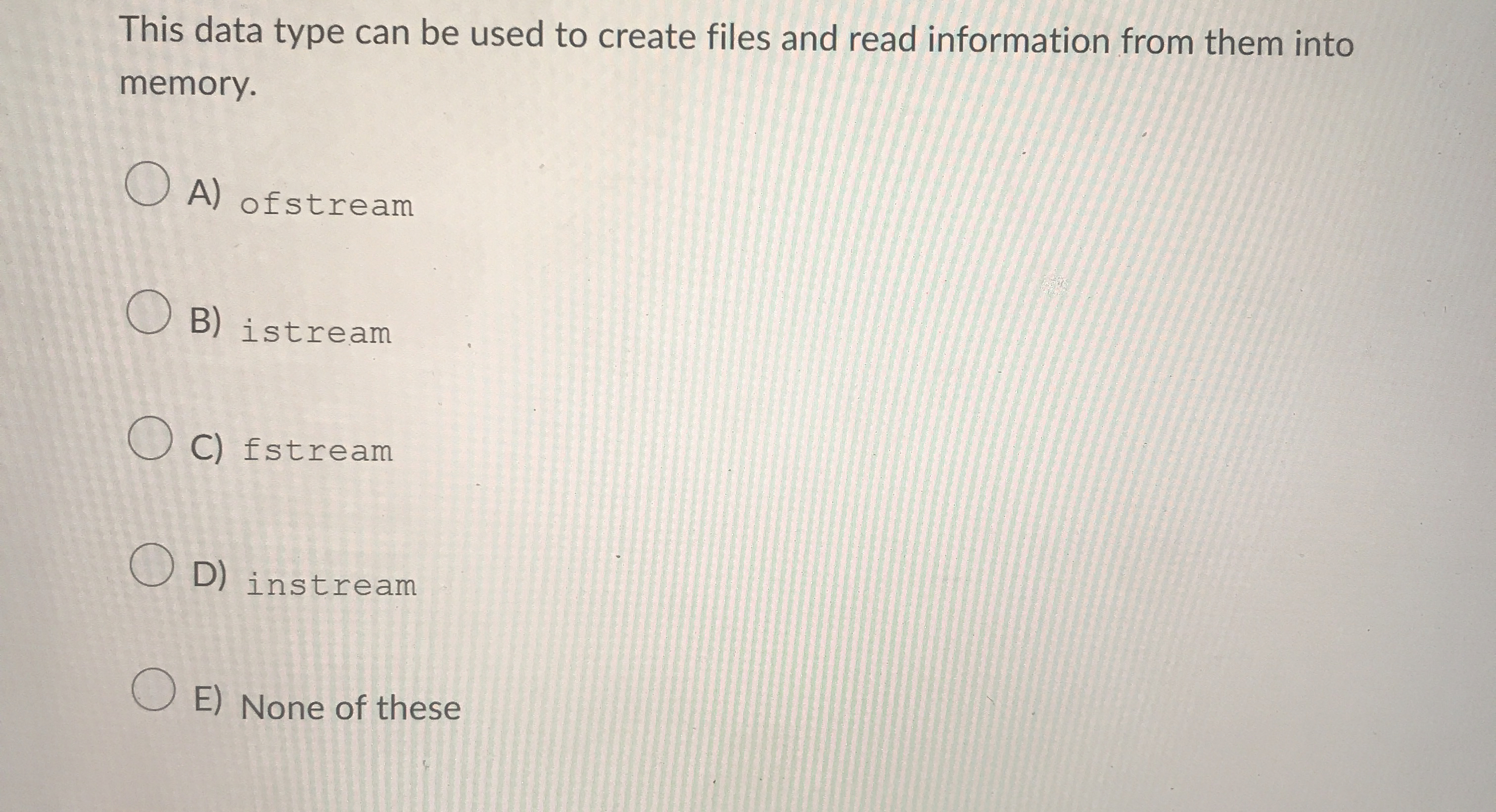 This data type can be used to create files and