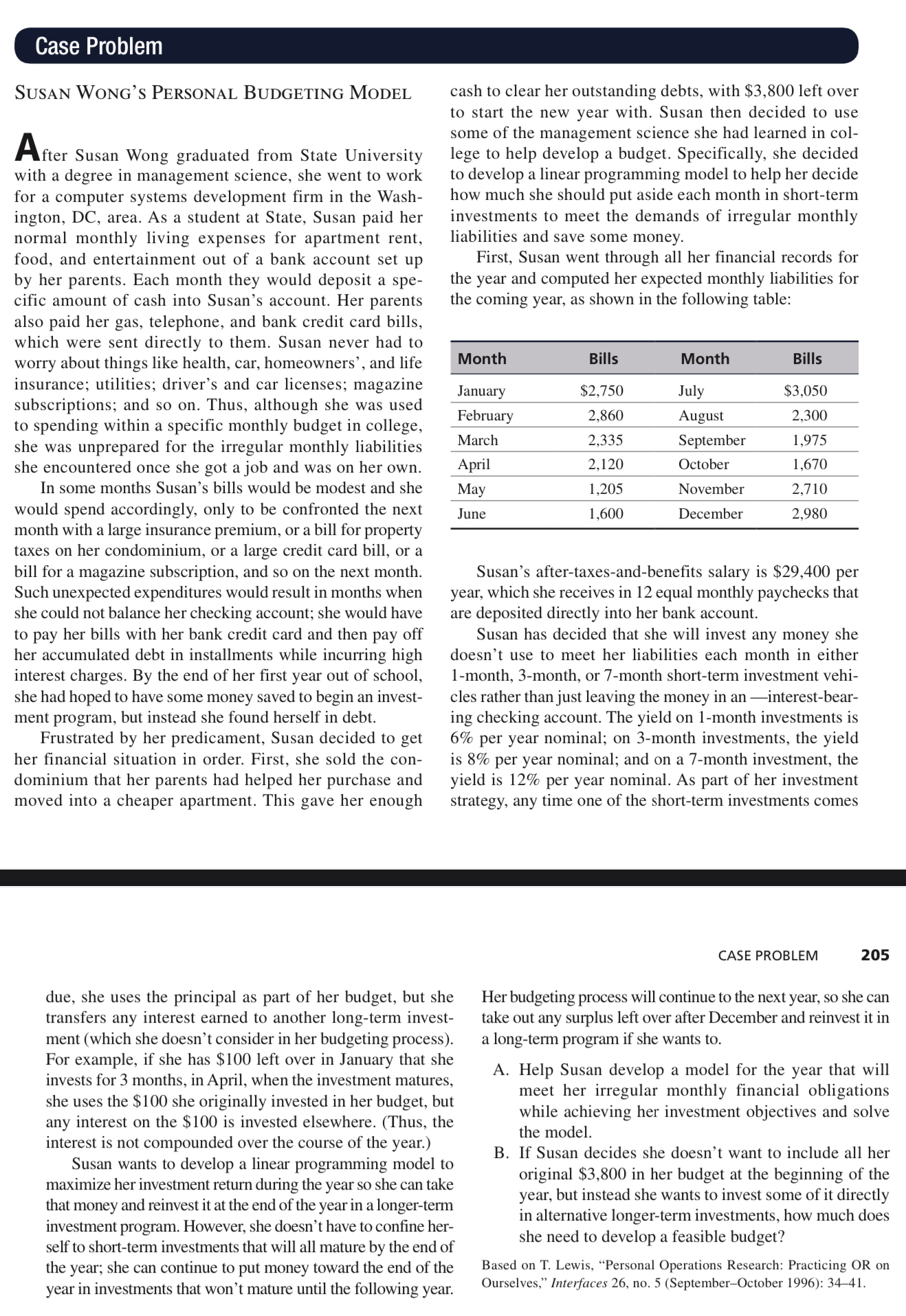 Solve using Limear Programing dont use computer