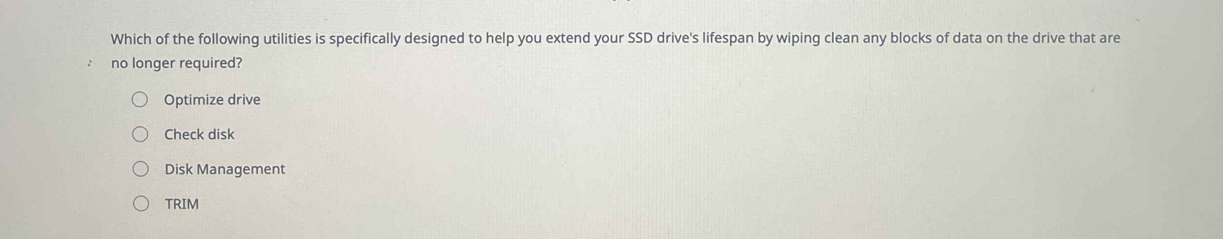 Which of the following utilities is specifically