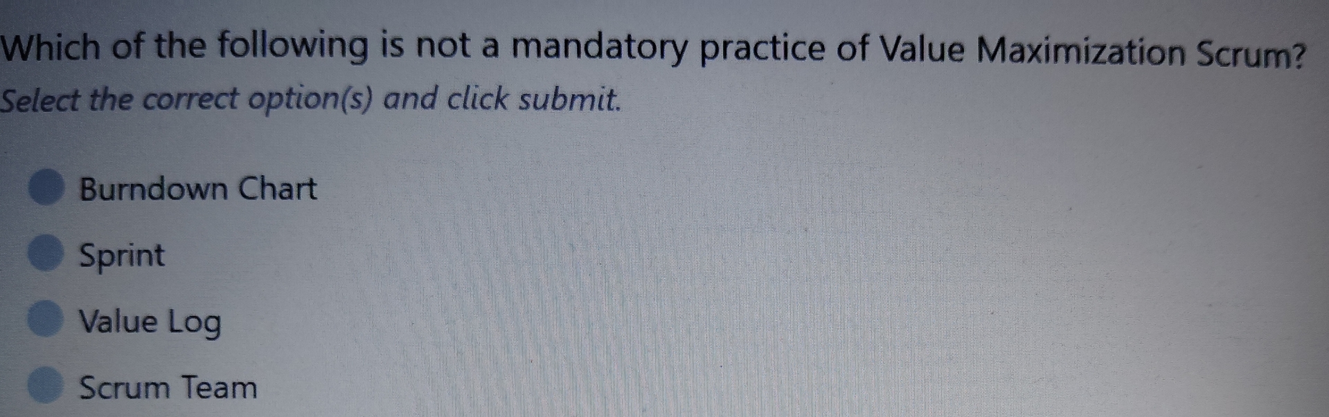 Which of the following is not a mandatory