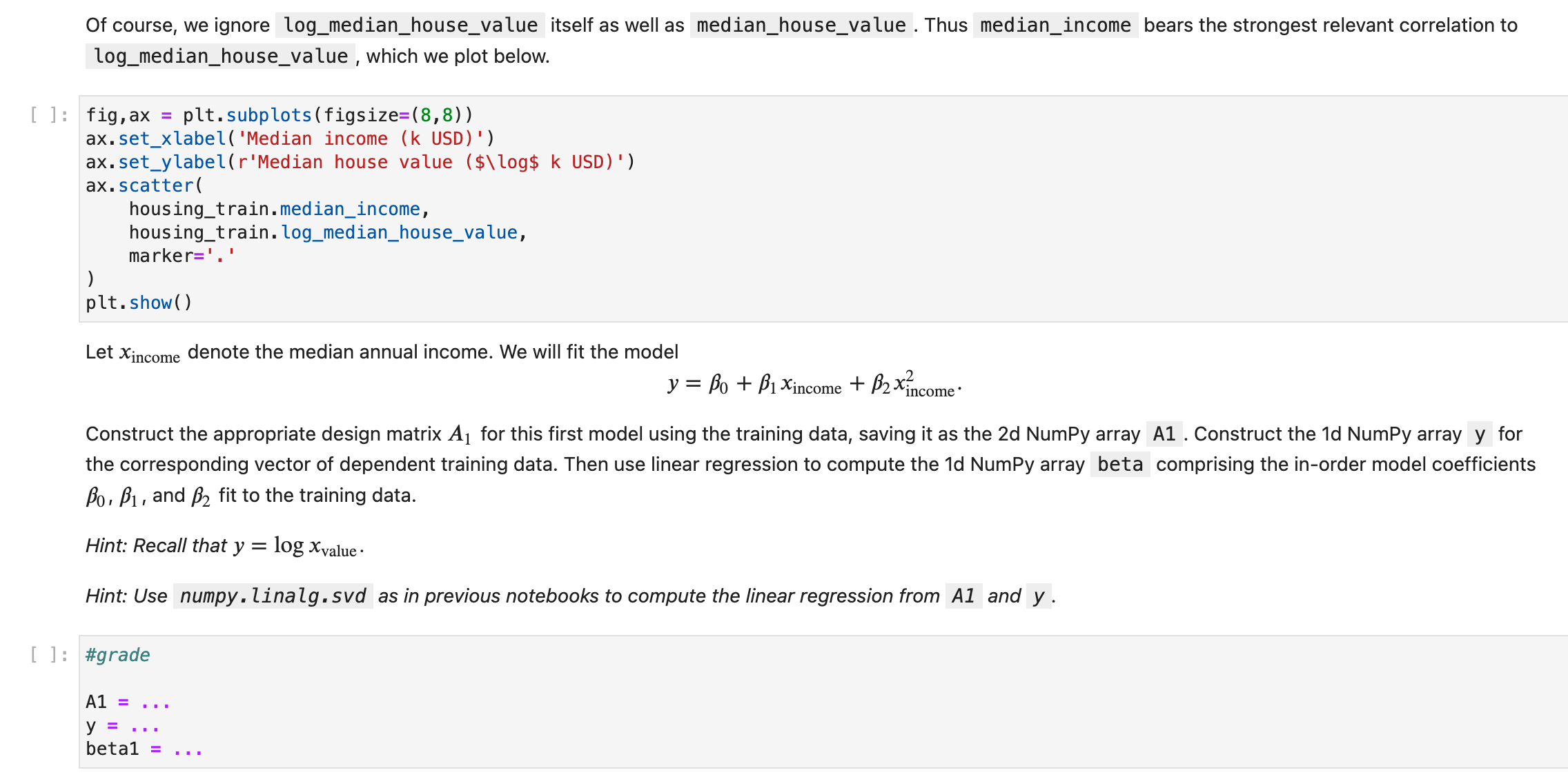 Please solve for A 1 , y , and beta 1 .