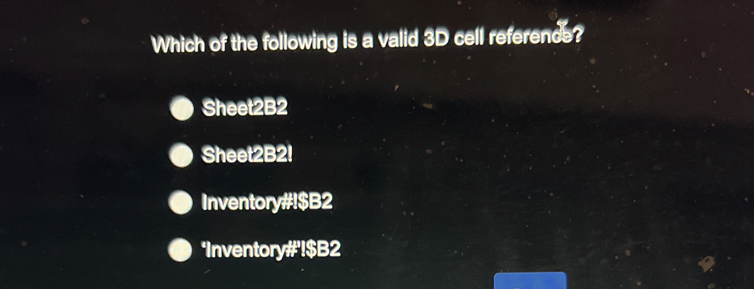 Which of the following is a valld 3 D cell