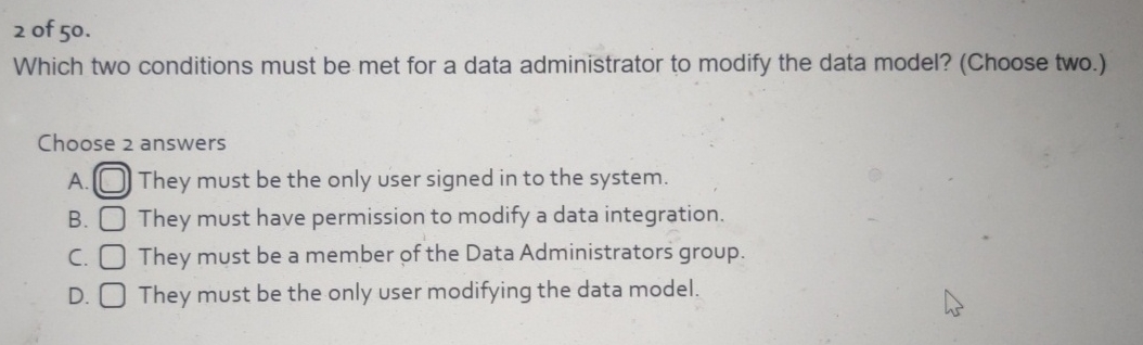 2 of 5 0 . Which two conditions must be met for a