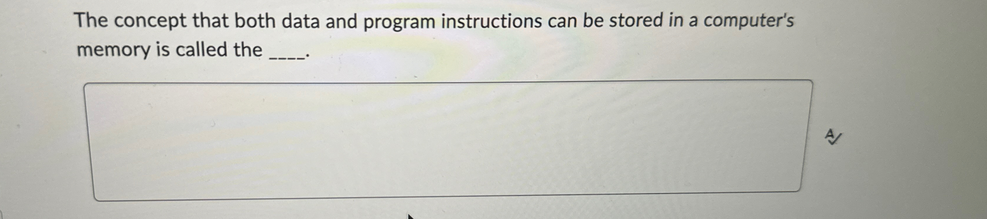 The concept that both data and program