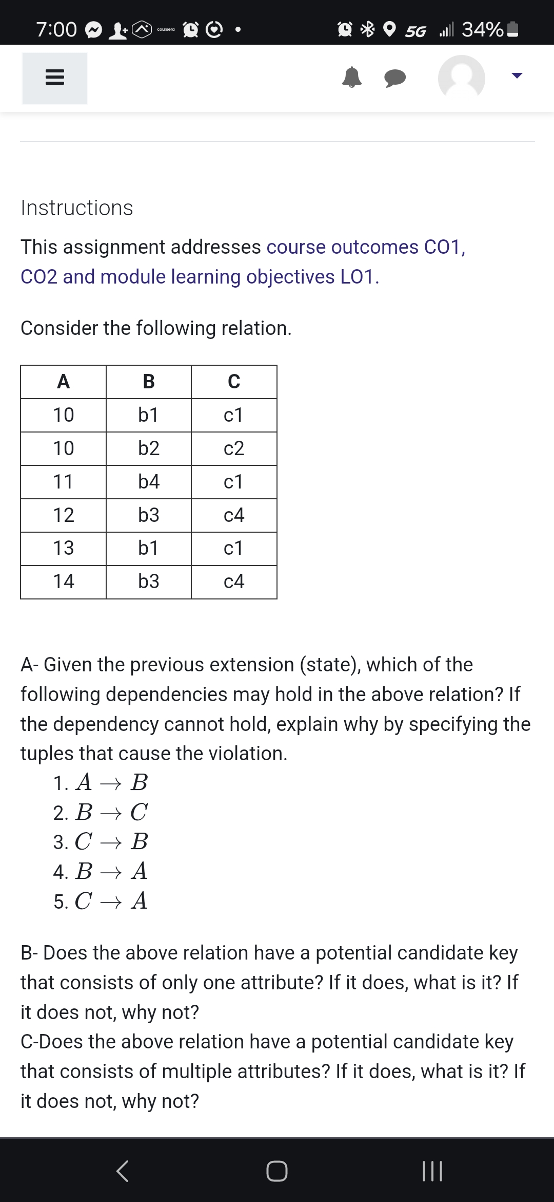 Instructions This assignment addresses course