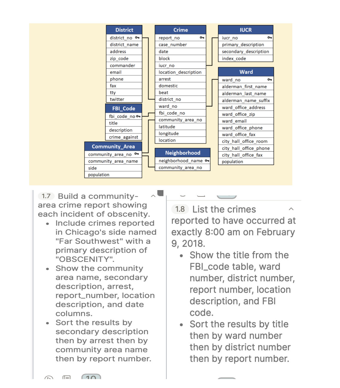Build a community - area crime report showing