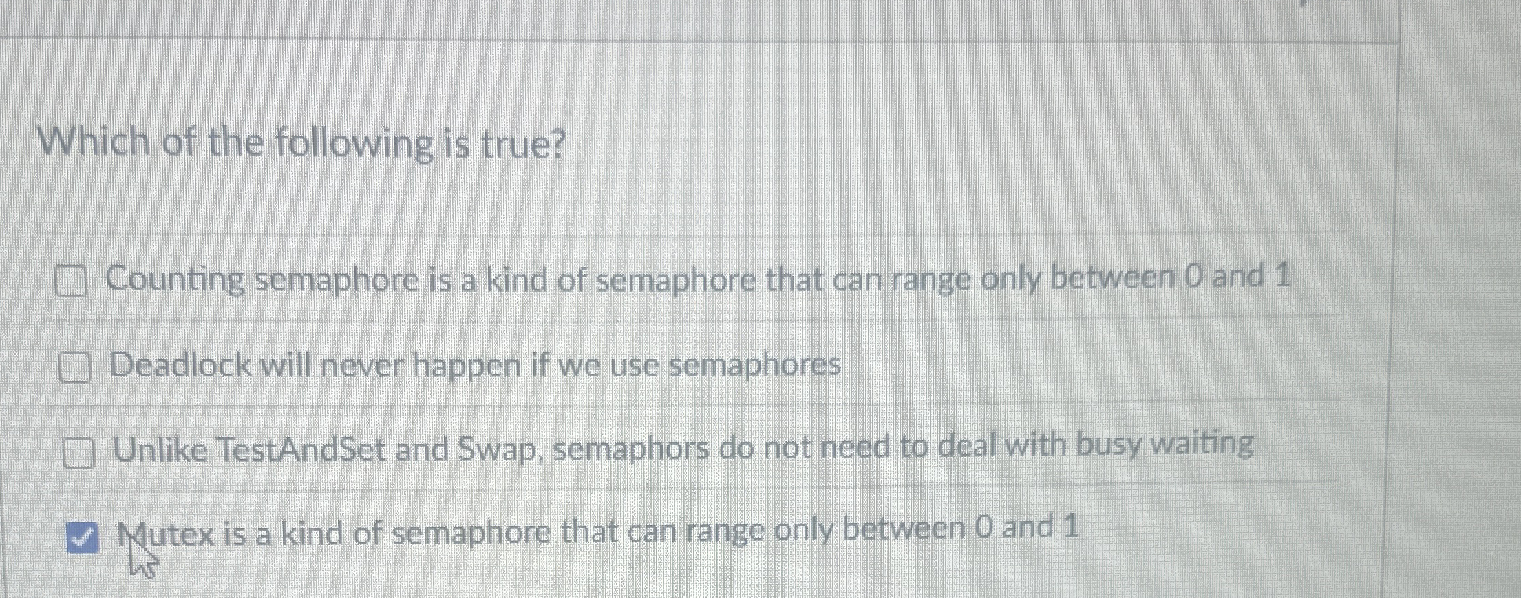 Which of the following is true? Counting