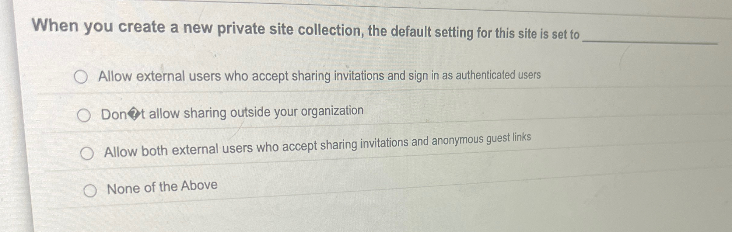 When you create a new private site collection,